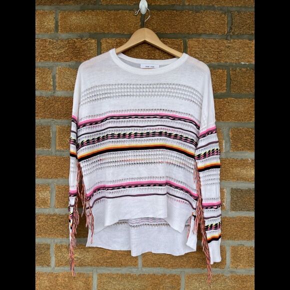 JOHN + JENN  fringe sweater XS - Picture 1 of 8